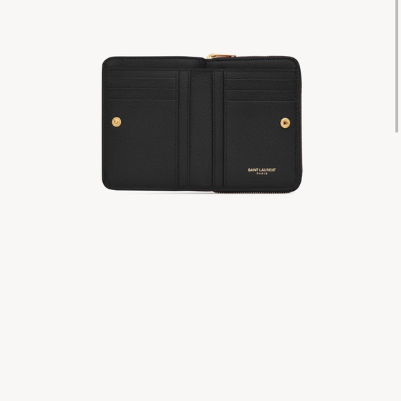 YSL Wallet Brand New Black Calfskin Leather and Gold Hardware - Picture 4 of 5